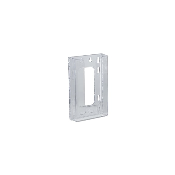 Azar 7 7/8" x 4 5/8" x 1 1/4" Tri-Fold Modular Crystal Styrene Brochure Holder 10/Pack 252328
