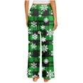 thumbnail image 4 of Xuniizn Pajamas Pants for Women, Plus Size Elastic Christmas Plaid Loungewear Pants, Holiday Cozy Casual Pajamas, 4 of 7
