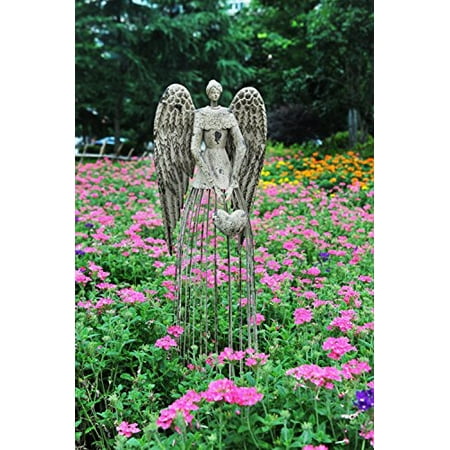 Antiqued Metal Garden Angel statues for Outdoor Decor Best Gift