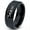 Black Bevel Polish Tungsten, variant on Tungsten Adult Bear Cub Following Walking Band Ring 8mm Men Women Comfort Fit Black Dome Polished