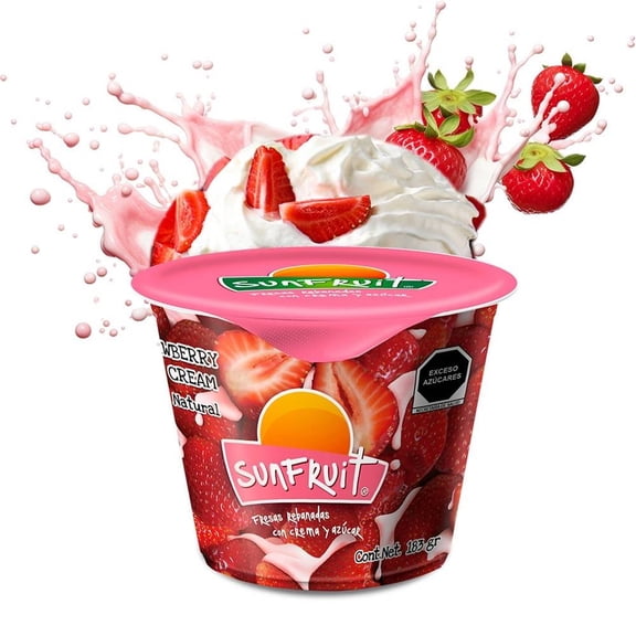 Fresas con crema Frunatural Sunfruit y azucar 183 g