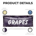 thumbnail image 3 of Farm Fresh Grapes Banner Sign 24 Inch x 72 Inch | 13 oz Vinyl with Metal Grommets | Heavy-Duty Single-Sided Outdoor Durable Printed High-Quality Weatherproof | Made in the USA, 3 of 6