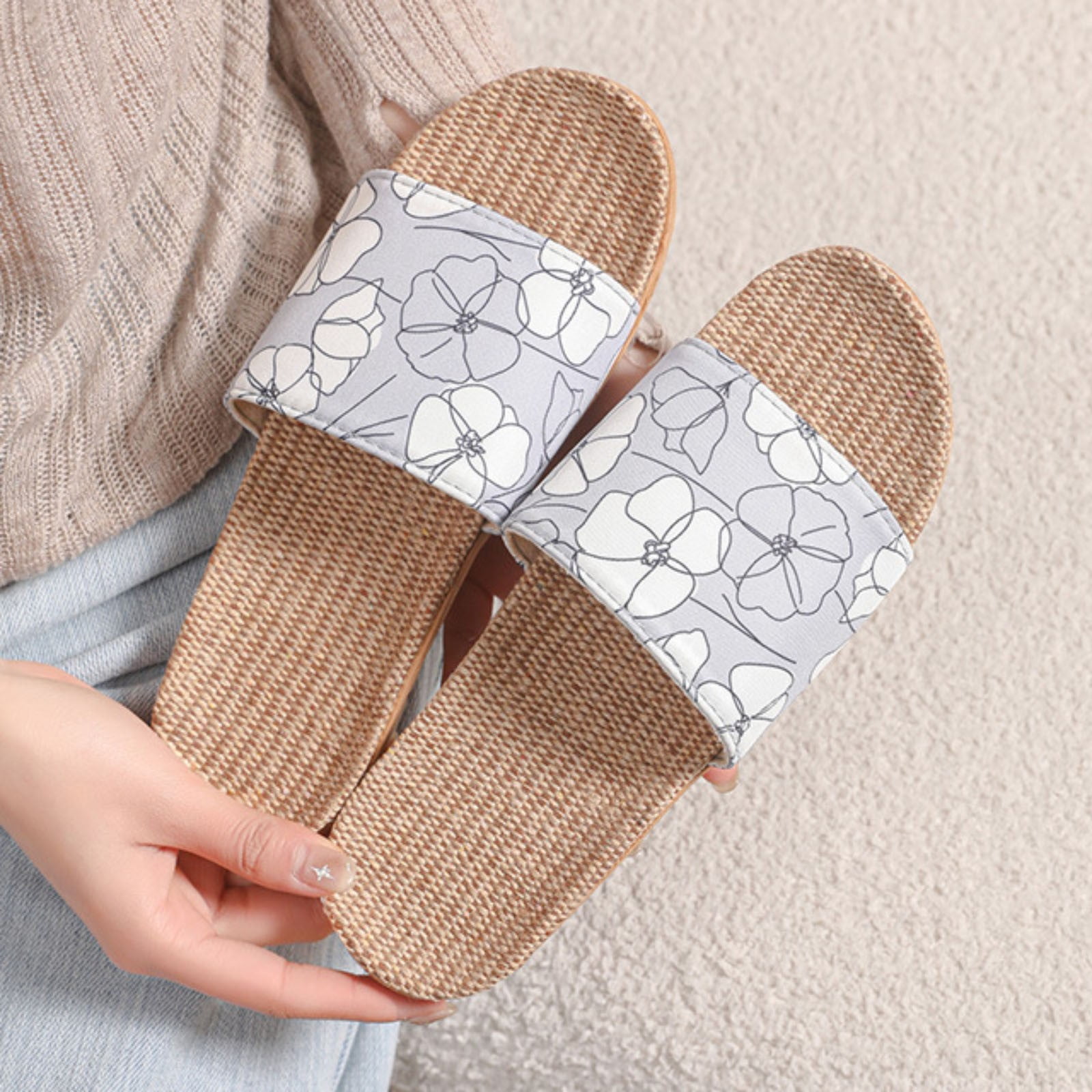 Ladies Slippers Size 10 Wide Summer Women Slippers Home Footwear