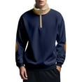 thumbnail image 5 of gbyLJF Men's Half Zipper Sweatshirt Long Sleeve Stand Up Collar Pullover Tops Fall Winter Fleece-Lined Zip Up Hoodie, 5 of 8