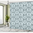 thumbnail image 4 of Ambesonne Victorian Shower Curtain, Vintage Floral Ivy Swirls, 69"Wx84"L, Almond Green, 4 of 4