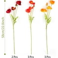 thumbnail image 2 of Wishrage 8PCS Artificial Poppy Silk Flowers with Stems Faux Poppy Flowers Bulk Fake Flowers for Wedding, Home, Party, Table Outdoor Indoor Decor, 2 of 4