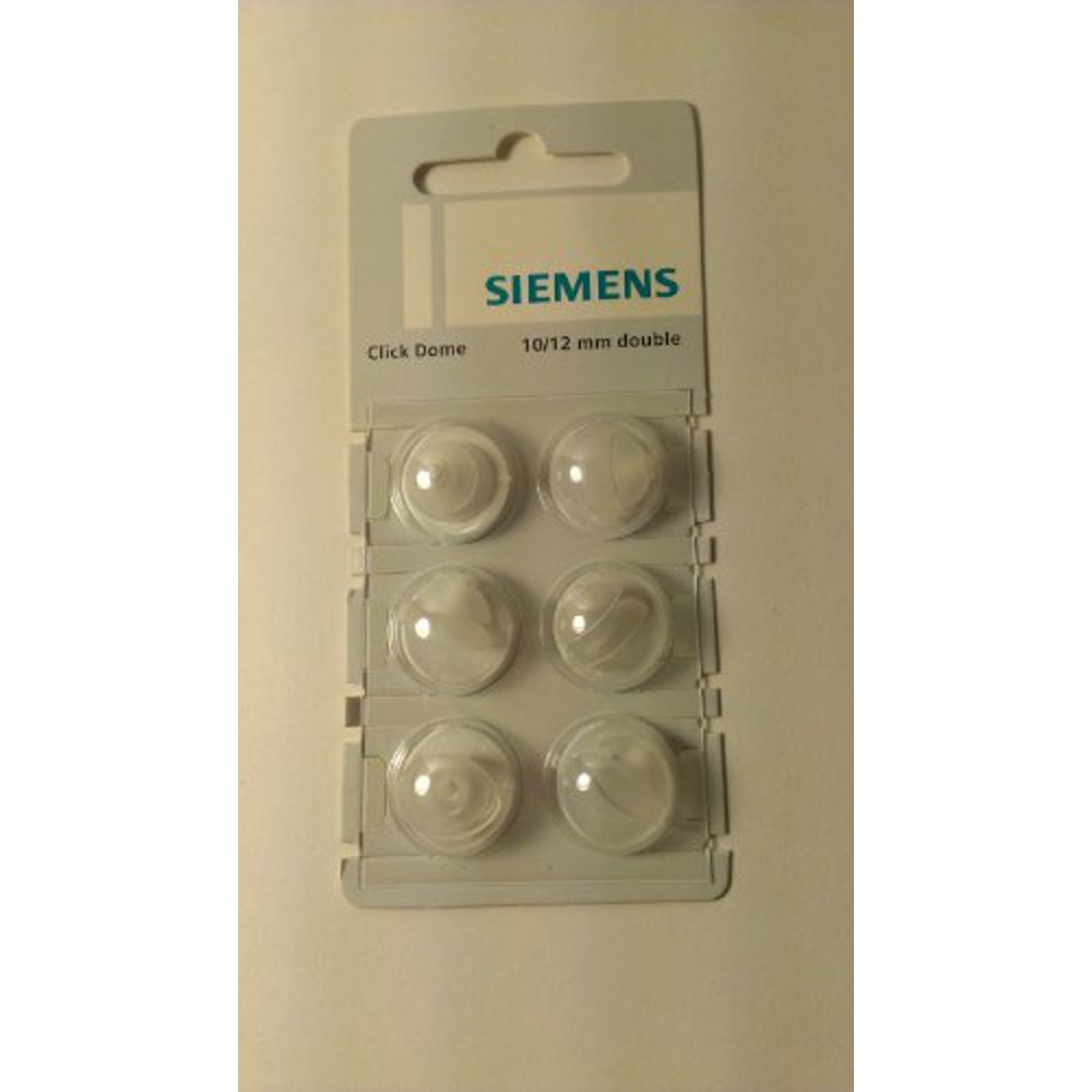 Siemens Click Dome 10/12 mm Double For RIC Hearing Aids 6 Domes Each