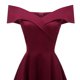 thumbnail image 4 of Vestido sin mangas elegante para mujer con cuello en V, manga corta, cóctel plisado sólido, vestido Abanopi borgoña/XXL, 4 of 7