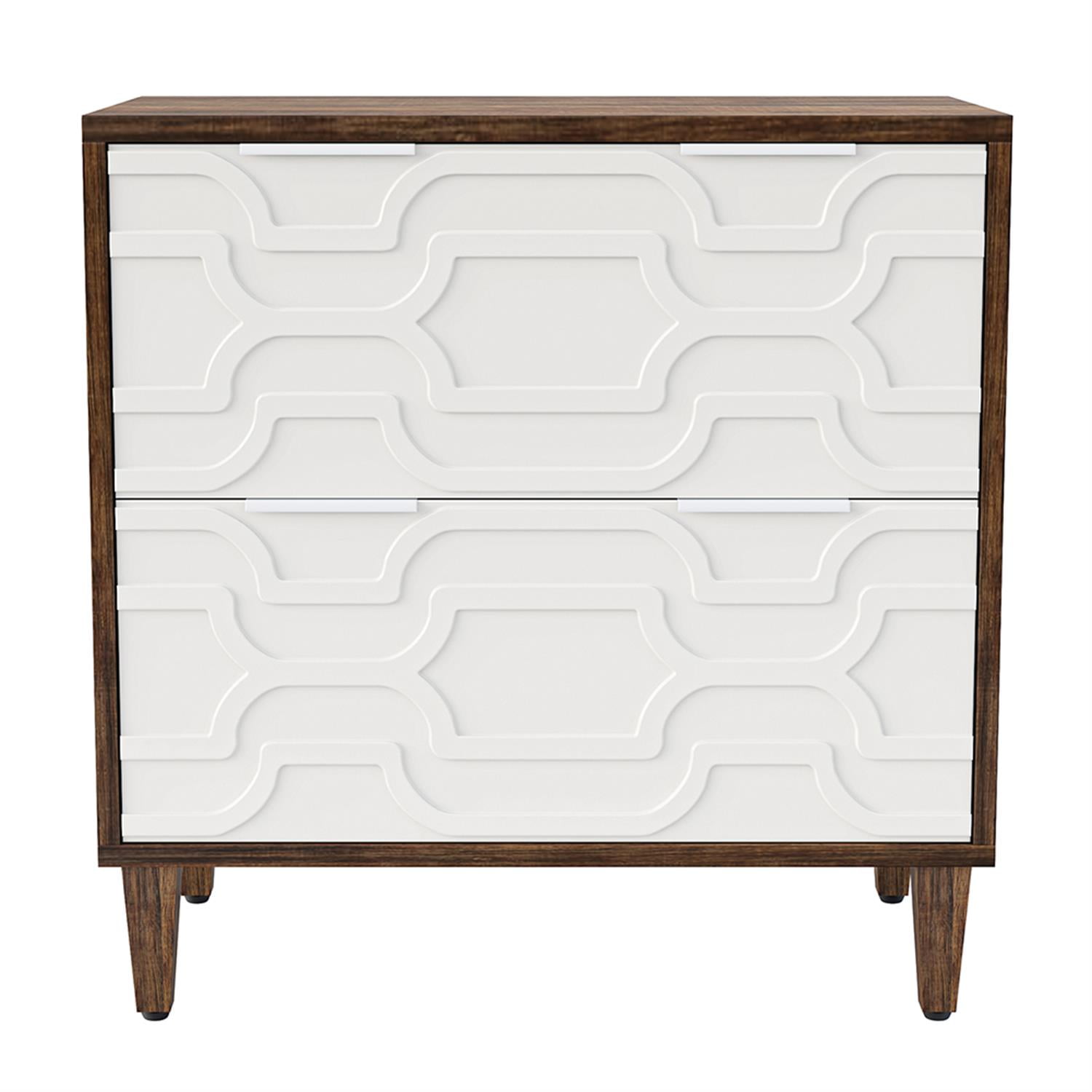 Demi Bonn 2-Drawer File Cabinet, Wood Filing Cabinet for Home Office, Printer Stand, for A4, Letter-Size Documents, Storage Cabinet for Home Office, Brown