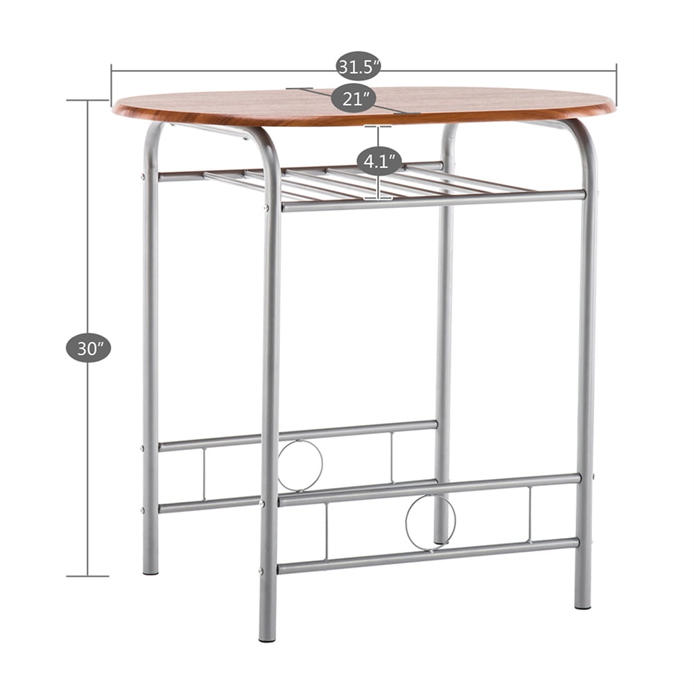 Kepooman 3 Piece Breakfast Set, PVC Breakfast Table for 2, Modern Dining Table Set with Two Chairs, Light Brown Kepooman 3 Piece Breakfast Set, PVC Breakfast Table for 2, Modern Dining Table Set with Two Chairs, Light Brown