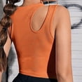 thumbnail image 4 of Women's Cut Out Sleeveless Round Neck Slim Fitted Ribbed Tank Crop Top Summer Cami Croset Tops Streetwear, 4 of 7