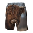 thumbnail image 5 of Kdxio Yak Pattern Mens Casual Shorts - Drawstring Summer Beach Sports Shorts for Men, 5 of 9
