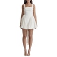 thumbnail image 6 of Douhoow Women White Corset Dress Sleeveless Ruffles Dress Backless Bandage A-Line Mini Dress, 6 of 9