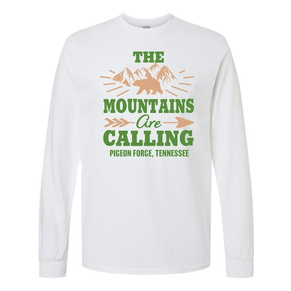 Inktastic Pigeon Forge Tennessee the Mountains Are Calling Long Sleeve T-Shirt