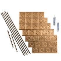 FASÄDE Traditional Style 4 Decorative Vinyl Backsplash 15 sq ft Kit in Polished Copper