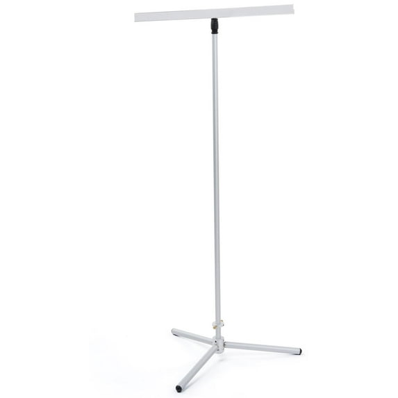 Banner Stand with Height-adjustable Pole 45.75" to 82.5", Carrying Case Included, Floor Display for 23.625"w Banner (Graphics NOT Included), Aluminum (Silver)