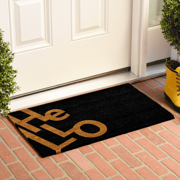 Calloway Mills Angle Welcome Black/Natural Outdoor Doormat 30" x 48"