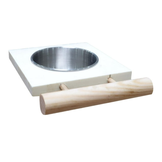 Comedero para pájaros, taza, soporte de percha de madera extraíble, comedero colgante, comedero para pájaros Ranura única