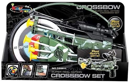 Military Toy Crossbow Set w/Target 