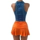thumbnail image 4 of Txlixc Falda con dobladillo plisado informal para mujer, falda corta con cintura elástica de color sólido Txlixc Sexy, 4 of 8