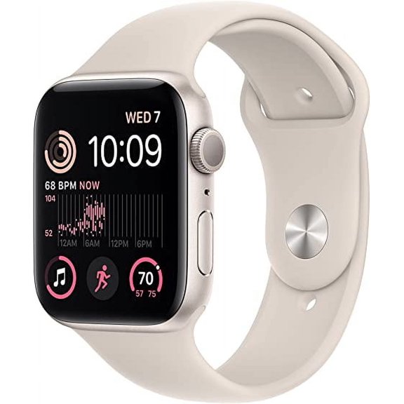 Open Box APPLE WATCH SE 2nd Gen GPS 44MM STARLIGHT ALUM SPORTS BAND MNTE3LL/A - STARLIGHT