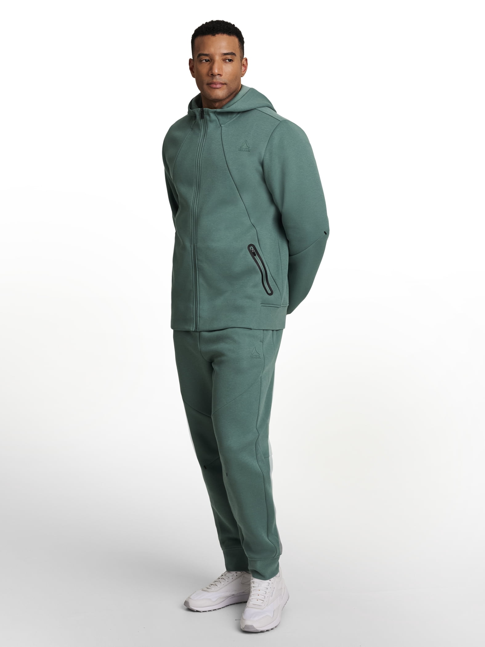Reebok Men's and Big Men's Momentum Fleece Full Zip Hoodie, Sizes XS-5XL
