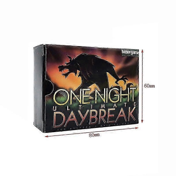 One Night daybreak Ultimate Werewo card Game. Game Strategy-Board Game- Family-Board Game for and and up 2 to 10 Players
