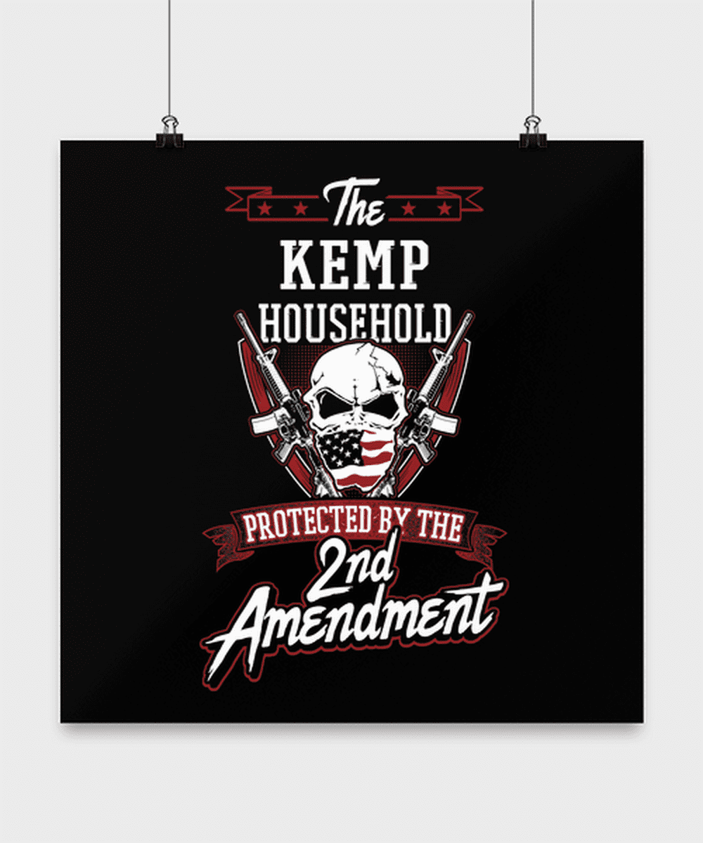 last-name-kemp-poster-household-protected-by-2nd-second-amendment