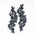 thumbnail image 3 of 1 Par De Apliques De Encaje Floral De Adorno De Encaje Para Manualidades De DIY, Ropa De Moda, Accesorios, , Negro, 3 of 6