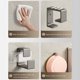 thumbnail image 2 of Estante de almacenamiento de lavabo plegable antioxidante con ganchos de 6 uds para baño (gris), 2 of 8