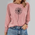 thumbnail image 4 of Womens Long Sleeved Printed Round Neck Top T-Shirt, 4 of 5