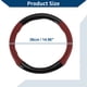 thumbnail image 4 of Funda para volante de cuero artificial PU Unique Bargains ABS Protector de volante de automóvil 14.96" Negro Rojo Vino patrón de fibra de carbono, 4 of 6