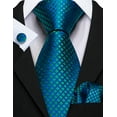 thumbnail image 4 of Barry.Wang Classic Ties for Men Formal Business Wedding Solid Paisley Necktie Set, 4 of 4