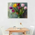 thumbnail image 2 of ONETECH Canvas Wall Art Beautiful Tulip Flowers Painting Artwork for Home Prints Framed, 2 of 6
