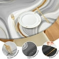 thumbnail image 4 of Gray White Gold Marble Pattern Round Fitted Tablecloth with Elastic Edge,Dining Table Cover Waterproof,Outdoor Round Tablecloth for Camping,Dining,Indoor and Outdoor, 4 of 7