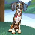 thumbnail image 2 of Curinga, Kim 20x20 Gold Ornate Wood Framed with Double Matting Museum Art Print Titled - Beagle Baby, 2 of 4