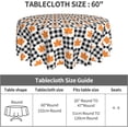 thumbnail image 3 of Fall Plaid Tablecloth Black and White Checkered Tablecloth Round 60 Inch Washable Reusable Maple Leaf Tablecloth for Home Parties Dinner Picnic Dining Kitchen Decor, 3 of 6