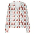 thumbnail image 6 of Wiyuqeen Christmas Cardigan Sweaters Woman Ugly V Neck Button Down Knit Cardigans Xmas Santa Claus Long Sleeve Crop Flannel Cardigans, 6 of 6