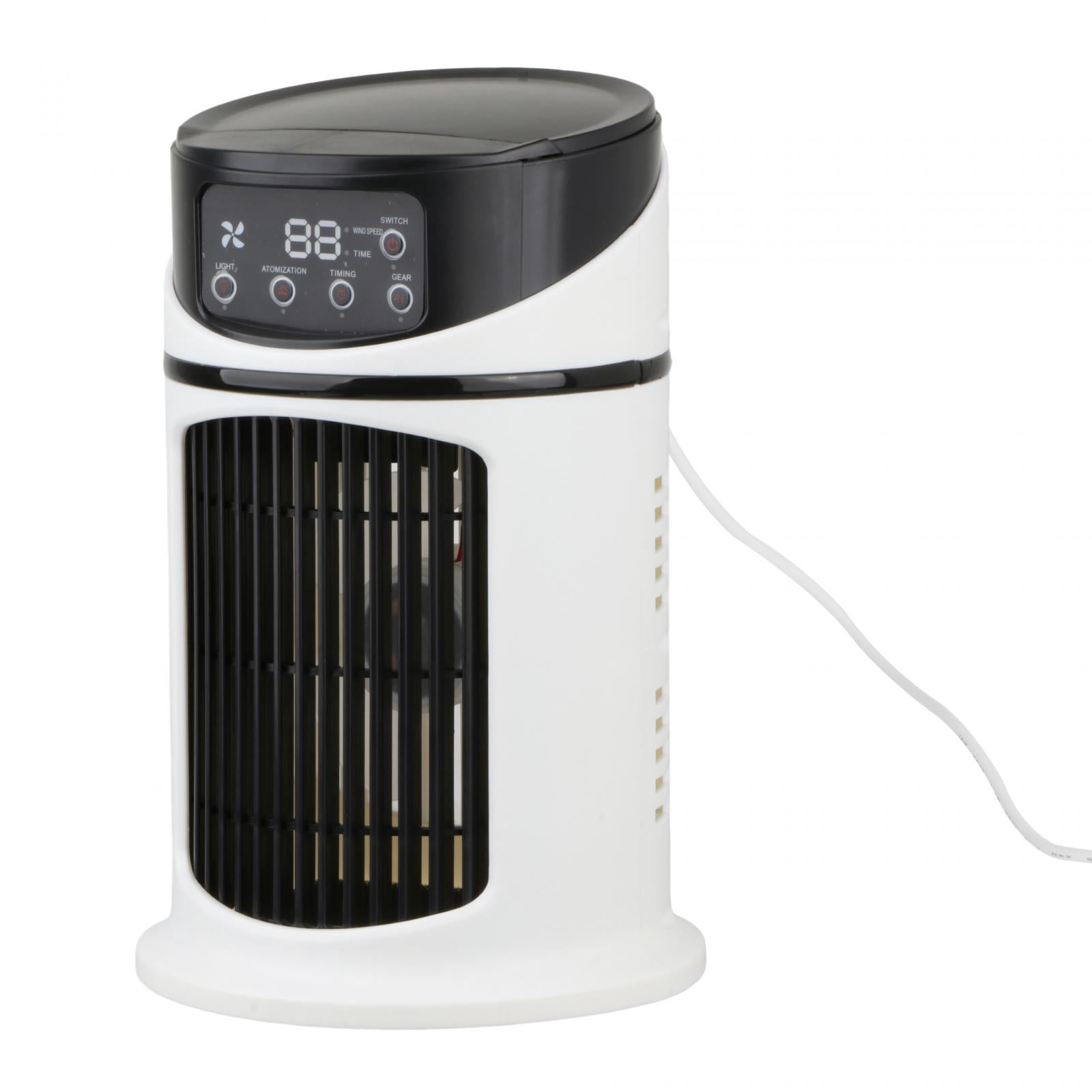 Cooling  Car Bedroom USB Rechargeable Portable Air Conditioner Black White 10x6x6in