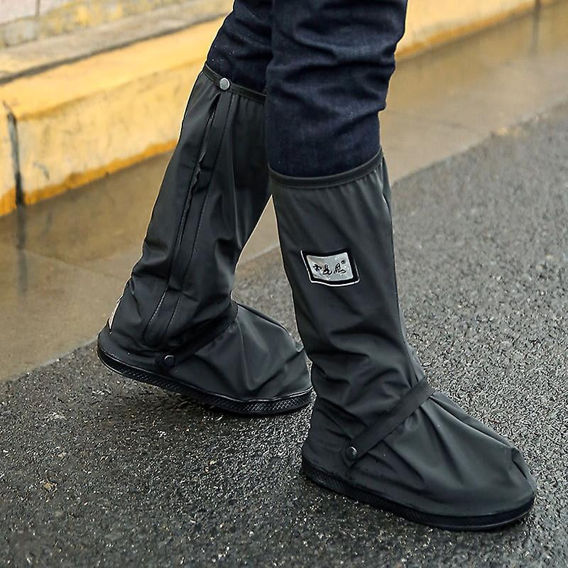 Overshoes Rain Boots Waterproof Shoe Covers Reusable Rain Boots Protective Gear For Men And Women Galoshes For Walking Traveling Long Tube black Xl Walmart