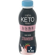 Ratio Dairy Drink, Strawberry, 10g Protein, Keto Friendly, 7 FL OZ