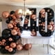 thumbnail image 5 of 143 piezas de oro rosa globo arco guirnalda kit, negro rosa y oro rosa globos 5/10/18 pulgadas para mujeres niñas fiesta cumpleaños año nuevo fiesta suministros decoraciones de fondo JAMW Sencillez, 5 of 5