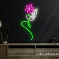 thumbnail image 3 of Glowneon Girl Face Flower Neon Sign, Abstract Girl Woman Led Sign, 3 of 5