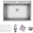 thumbnail image 4 of Undermount Sink， Single Bowl Kitchen Sink Undermount Stainless Steel Kitchen Sink  Bar or Prep Kitchen Sink, 4 of 6