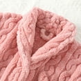 thumbnail image 3 of Womens Robes Plush Fleece Button Up Long Sleeve Soft Thick Bathrobe with Pockets Warm Fluffy SPA Dressing Gown, 3 of 5