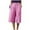 Pink, variant on VEKDONE Capri Pants for Women Cotton Lined Wide Leg Summer Pants Button Elastic Waist Trendy Capris Trousers with Pockets Sky Blue L
