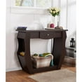 thumbnail image 4 of Bowery Hill Modern Wood 1-Drawer Console Table in Walnut, 4 of 9