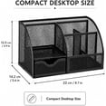 thumbnail image 3 of EXERZ Wire Mesh Desk Organizer - Black, 3 of 8