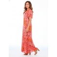 thumbnail image 2 of Roaman's Women's Plus Size Hand Crinkled Flutter-Sleeve Maxi Dress, 2 of 4