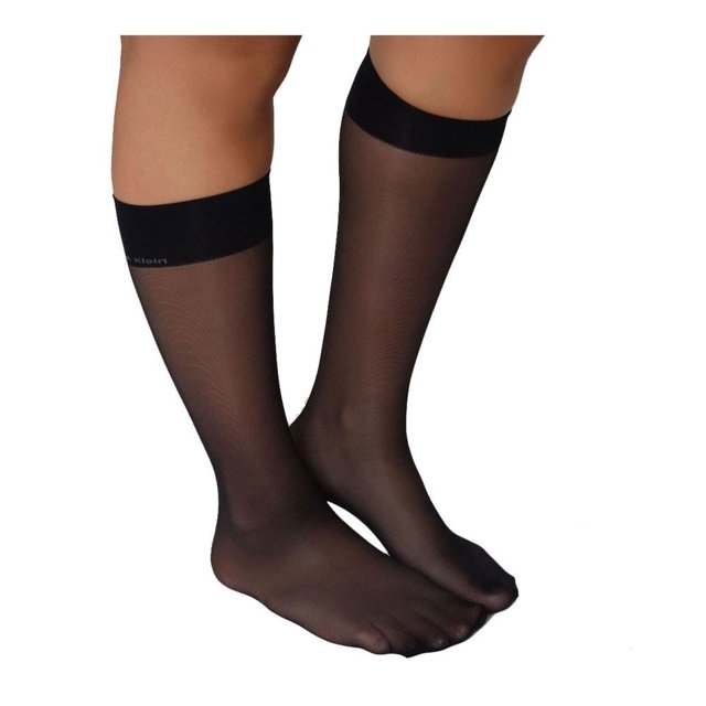 Tobimedia Calvin Klein UNI Negro calcetas negras ultra transparentes con banda cómoda y punta invisible reforzada, diseñadas para ropa interior femenina y uso diario cómodo, también adecuadas para combinar con prendas formales.